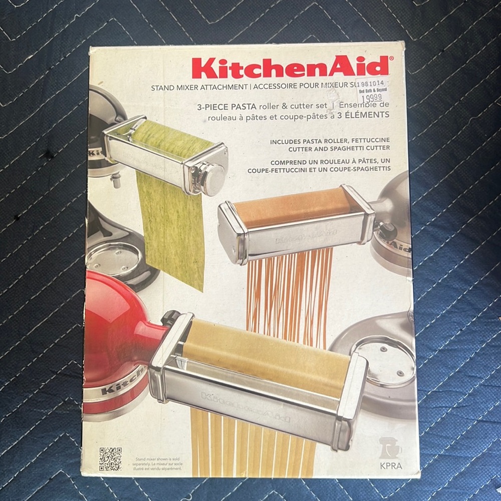 KitchenAid Stand Mixer Attachment 3-Piece Pasta roller & cutter set